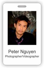 (image for) Photographer-Videographer Photo ID Vertical badge