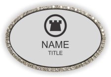 (image for) Chicago Title Oval Bling Silver badge