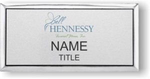 (image for) Bell Hennessy Funeral Home Executive Silver Name Badge