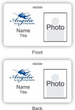 (image for) Angelic HealthCare Photo ID Horizontal Double Sided badge