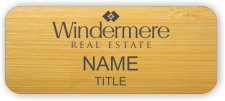(image for) Windermere Real Estate Standard Bamboo Light Laser Engraved badge