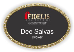 (image for) Fidelis Realty-Salvas Properties Oval Bling Gold Other badge
