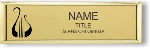 (image for) Alpha Chi Omega Small Executive Gold badge