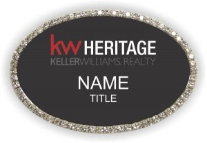 (image for) KW - Heritage Oval Bling Silver Other badge