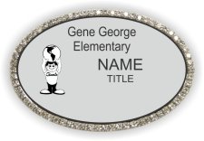 (image for) Annette Freeman Oval Bling Silver badge