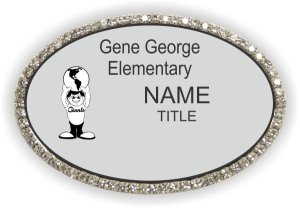 (image for) Annette Freeman Oval Bling Silver badge
