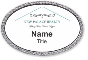 (image for) New Palace Realty Oval Bling Silver Other badge