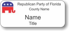 (image for) Republican Party of Florida Standard White badge