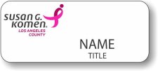 (image for) Susan G. Komen - Los Angeles County Standard White badge