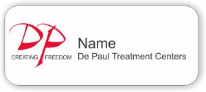 (image for) De Paul Treatment Centers Standard White badge