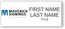 (image for) Maverick Document Signings Inc. Standard White Square Corner Badge Style A