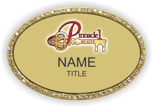 (image for) Pinnacle 1 Realty Oval Bling Gold badge