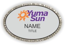 (image for) Yuma Sun Oval Bling Silver badge