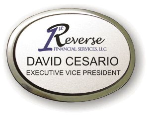 (image for) 1st Reverse Financial Services Executive Oval Silver Badge