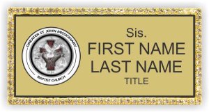 (image for) Greater St. John Baptist Church \"Sis.\" Bling Gold badge