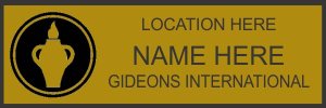 (image for) Gideon\'s International Shaped Gold badge