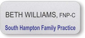 (image for) South Hampton Family Practice Silver Round Corners badge