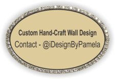 (image for) Custom Hand-Craft Wall Design Oval Bling Silver Other badge