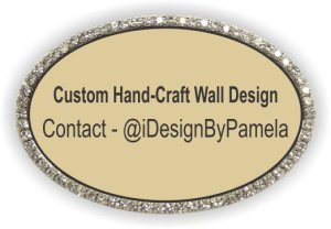 (image for) Custom Hand-Craft Wall Design Oval Bling Silver Other badge