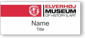 (image for) Elverhoj Museum of History & Art Standard White Square Corner badge