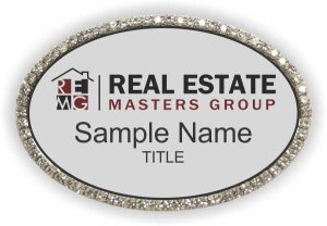 (image for) Real Estate Masters Group Oval Bling Silver badge