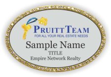 (image for) Pruitt Team Oval Bling Gold Other badge