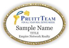 (image for) Pruitt Team Oval Bling Gold Other badge