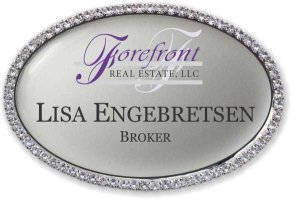 (image for) \"Forefront Real Estate, LLC Oval Bling Silver Other badge\"