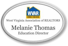 (image for) West virginia Association of Realtors Oval Prestige Pebbled badge