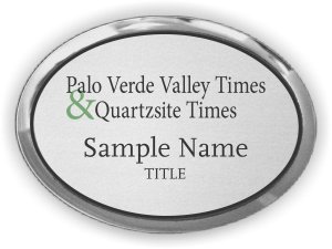 (image for) Palo Verde Valley Times Oval Executive Silver badge