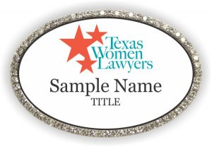 (image for) Texas Women Lawyers Oval Bling Silver Other badge