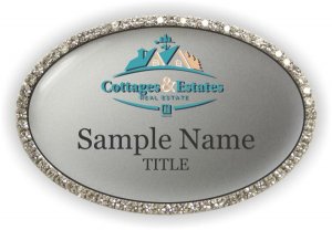 (image for) Cottages and Estates Oval Bling Silver badge