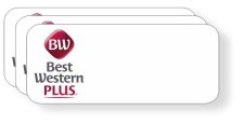 (image for) Best Western Plus Standard White Badge Logo Only Pack of 25
