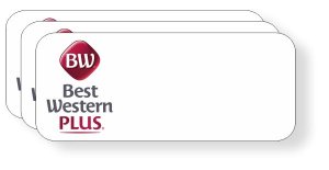 (image for) Best Western Plus Standard White Badge Logo Only Pack of 25