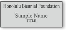 (image for) Honolulu Biennial Foundation Standard Silver Square Corner badge