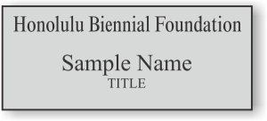 (image for) Honolulu Biennial Foundation Standard Silver Square Corner badge