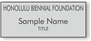 (image for) Honolulu Biennial Foundation Standard Silver Square Corner badge