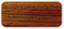 (image for) Drs. Gehris, Jordan, Day & Assoc. Standard Bloodwood Laser Engraved badge