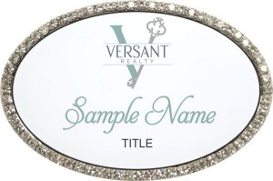 (image for) Versant Realty, Inc Oval Bling Silver Other badge