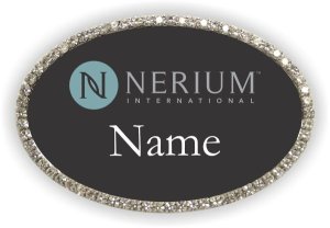 (image for) Nerium International Oval Bling Silver Other badge