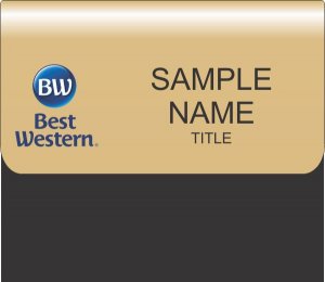 (image for) (New Logo) Best Western Gold Pocket Badge