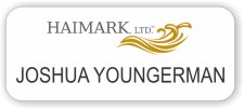 (image for) Haimark LTD White Rounded Corners badge