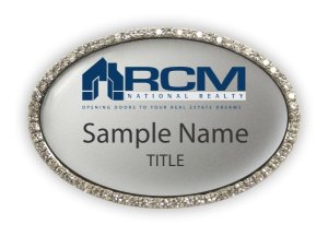 (image for) RCM National Realty Oval Bling Silver Other badge