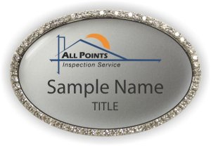 (image for) All Points Oval Bling Silver badge