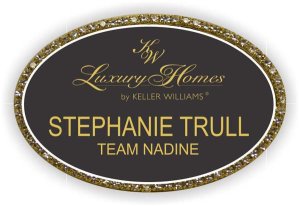 (image for) Luxury Homes by Keller Williams Gold Oval Bling Badge