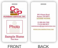 (image for) CGP Maintenance and Construction Photo ID Vertical Double Sided badge