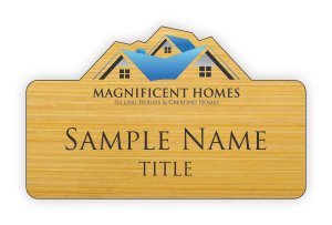(image for) Magnificent Homes, LLC Shaped Bamboo badge