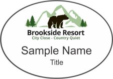 (image for) Brookside Resort Oval White badge