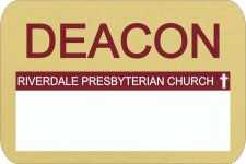 (image for) Riverdale Presbyterian Church Shaped Gold badge