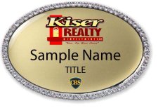 (image for) Kiser Realty Oval Bling Silver Other badge